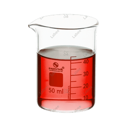 Cốc thủy tinh thấp thành, có mỏ, chia vạch trắng, ISO 3819 - SUPERTEK