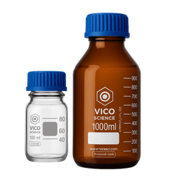 Chai thuỷ tinh nắp vặn xanh - VICO SCIENCE